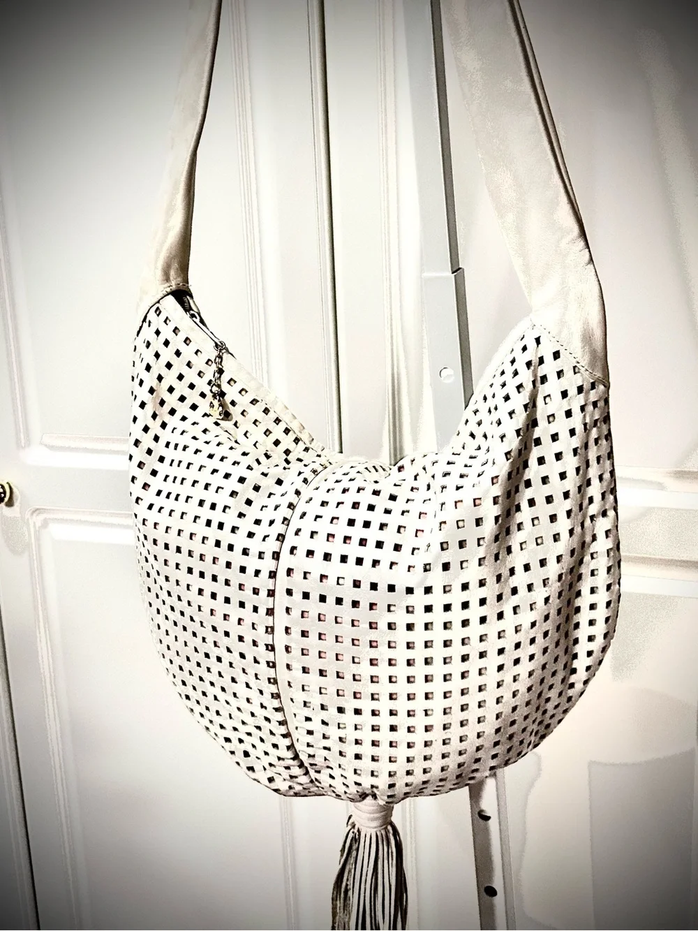 Brio White Leather Bag